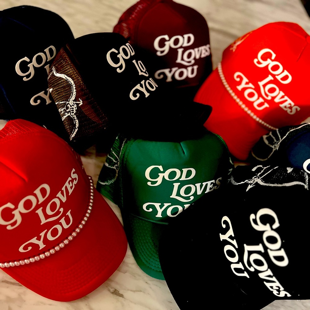 “GOD LOVES YOU” Trucker hats